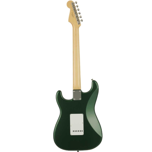 Fender Japanese Traditional 60s Stratocaster Rosewood Fingerboard SSS Electric Guitar with Gig Bag Aged Sherwood Green Metallic 5361200346