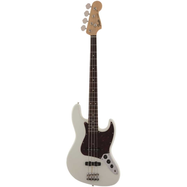 Fender Japanese Traditional 60s Jazz Bass Rosewood Fingerboard SS 4 String Bass Guitar with Gig Bag Olympic White 5362100305