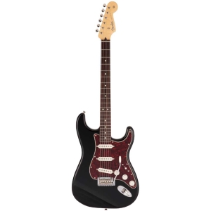Fender Japanese Hybrid II Stratocaster Rosewood Fingerboard SSS Electric Guitar with Gig Bag Black 5661100306