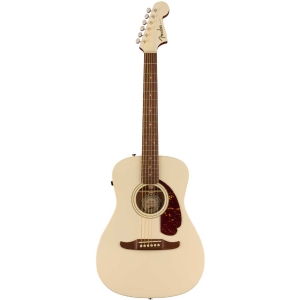 Fender Malibu Player Olympic White Walnut Fingerboard Electro Acoustic Guitar with Gig Bag 970722505