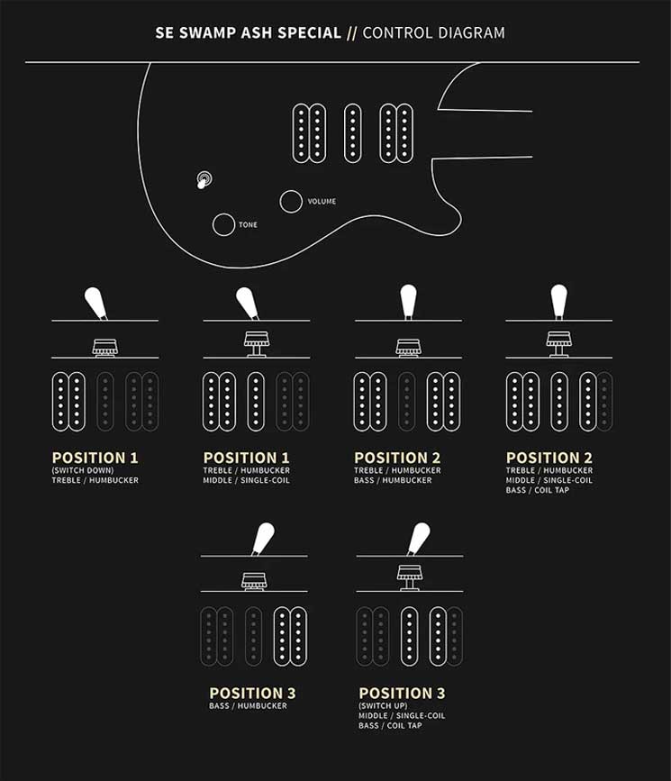 PRS SE Swamp Ash Special control switch