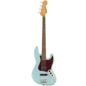 Fender Squier Classic Vibe 60s Jazz Bass Indian Laurel Fingerboard 4 String Bass Guitar with Gig Bag Daphne Blue 374530504