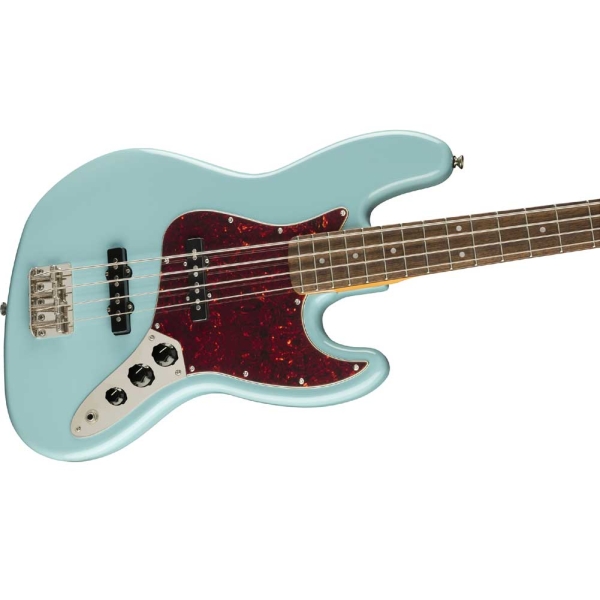 Fender Squier Classic Vibe 60s Jazz Bass Indian Laurel Fingerboard 4 String Bass Guitar with Gig Bag Daphne Blue 374530504
