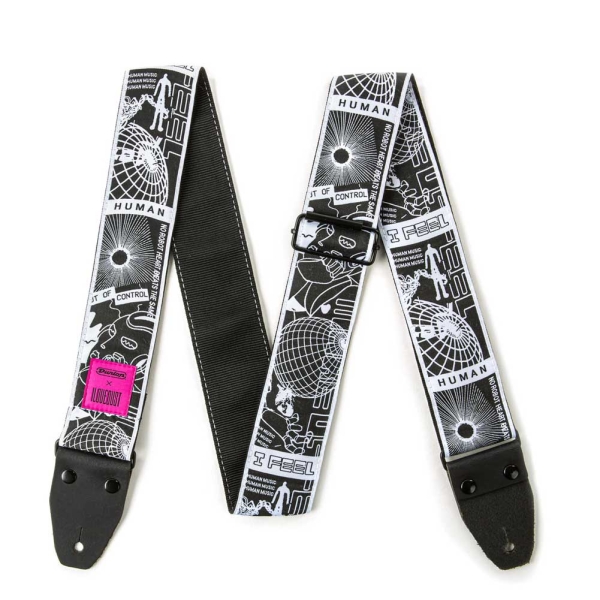 Jim Dunlop ILD11 Jacquard Woven ILOVEDUST Robot Heart Designer Guitar Strap