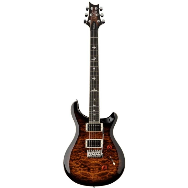 PRS SE Custom 24 CU44QQEIBBG Quilt Black Gold Sunburst Rosewood Fingerboard Electric Guitar 6 String with Gig Bag 107876BG
