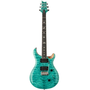 PRS SE Custom 24 CU44QQEIBTU Quilt Turquoise Rosewood Fingerboard Electric Guitar 6 String with Gig Bag 107876TU