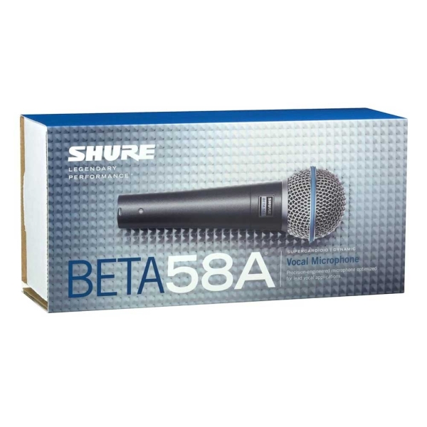 Shure BETA 58A Dynamic Vocal Microphone high-Output Supercardioid Dynamic Vocal Microphone BETA 58A-X