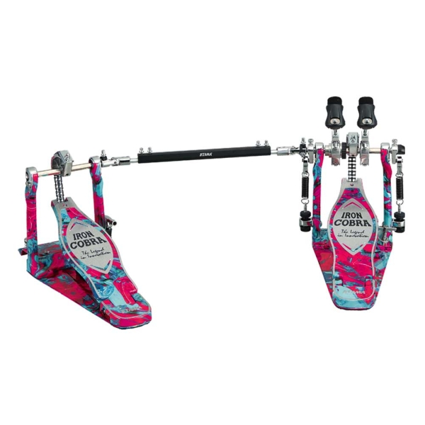 Tama HP900PWMCS 50TH Ltd Iron Cobra 900 Marble Coral Swirl Series Twin Bass Drum Pedal