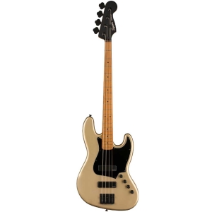 Fender Squier Contemporary Active Jazz Bass HH Roasted Maple Fingerboard Jazz Bass Guitar 4 String with Gig Bag Shoreline Gold 370451544