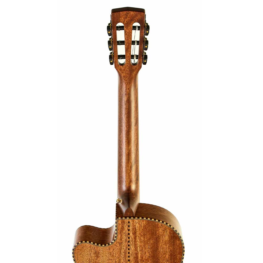 Solencanto-WBL-5 Cort Solencanto Limited Edition White Blonde Gloss Cutaway Body with Fishman S-Core Electro Acoustic Classical Guitar with Hardcase