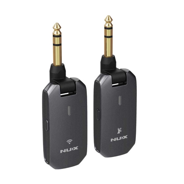 NUX C-5RC 5.8GHz UHF Wireless Guitar System and Low Interference Transmitter Receiver a connection for All Types of Guitar with Active or Passive Pickup Auto Match Mute Function and Charging Case included