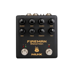 NUX NDS-5 Fireman Distortion Guitar Effect Pedal Dual Channel Brown Sound in a Box