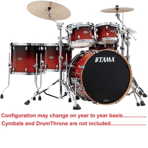 Tama Starclassic Performer MBS52RZS-DCF Maple-Birch 6 Pcs 22" Drum Shell Pack Lacquer Finish Dark Cherry Fade MBS52RZS+MBSS55-DCF