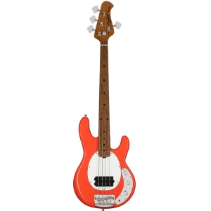 Sterling RAYSS4-FRD-M2 Fiesta Red Short Scale by Music Man Stingray 4 String Bass Guitar