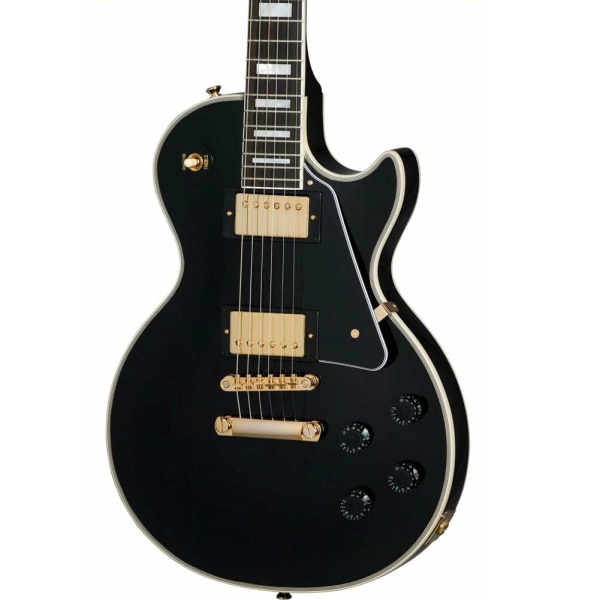 Epiphone Les Paul Custom Ebony Fingerboard Electric guitar with Hardcase Ebony ECLPCEBGH1