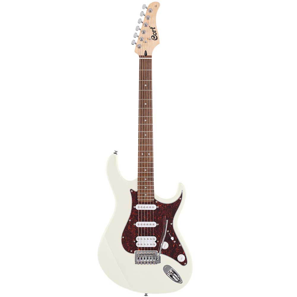 Cort G115SE WH White Rosewood-Jatoba Fingerboard HSS Electric Guitar 6 Strings with Gig Bag Cort G115SE WH White Rosewood-Jatoba Fingerboard HSS Electric Guitar 6 Strings with Gig Bag