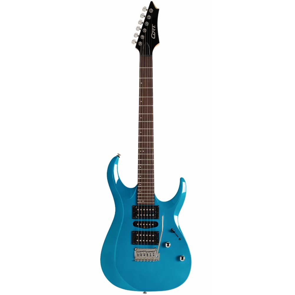 Cort X200 CBL Candy Blue Jatoba Fingerboard Electric Guitar 6