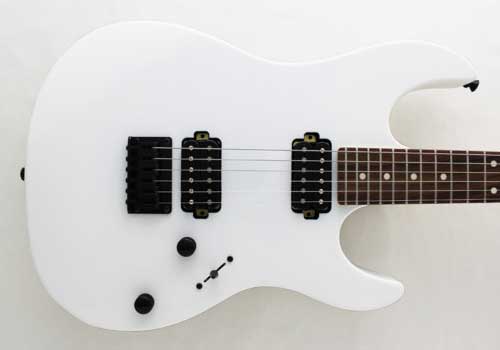 Direct-mounted hot humbuckers.