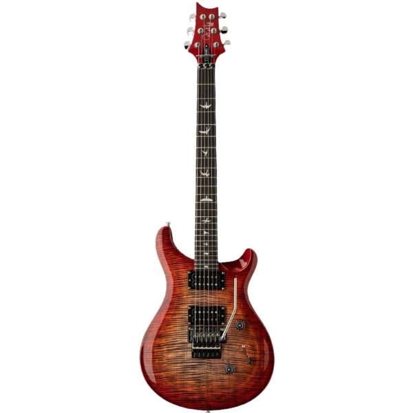PRS SE Custom 24 Floyd CU44FLECG Charcoal Cherry Burst Rosewood Fingerboard Floyd Rose Electric Guitar 6 String with Gig Bag 109630CG