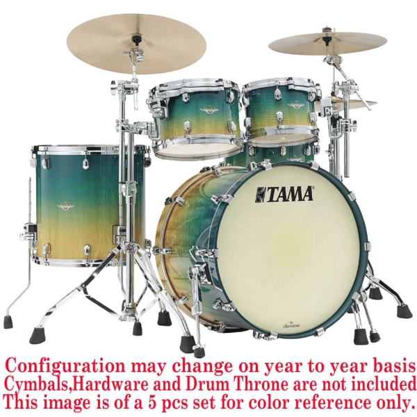 Tama Starclassic Maple MES1455B VMMF 6 Pcs 22" Drum Shell Pack Exotic Lacquer Finish Marine Shoreline Movingui Fade ME42TZBSV+MEF1414BV+MES1455B-VMMF