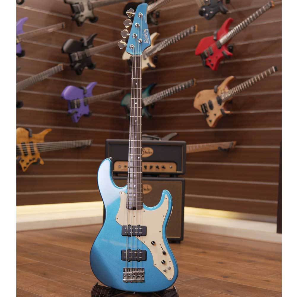 Soloking MJ-1 LPB Classic Bass in Lake Placid Blue with Roasted Maple Neck and With Gig Bag