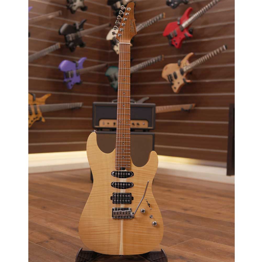 Soloking MS-1 NS Custom 24 HSS Flat Top FMN Elite in Natural Satin with Roasted Flame Maple Neck with Gig Bag Soloking MS-1 NS Custom 24 HSS Flat Top FMN Elite in Natural Satin with Roasted Flame Maple Neck with Gig Bag