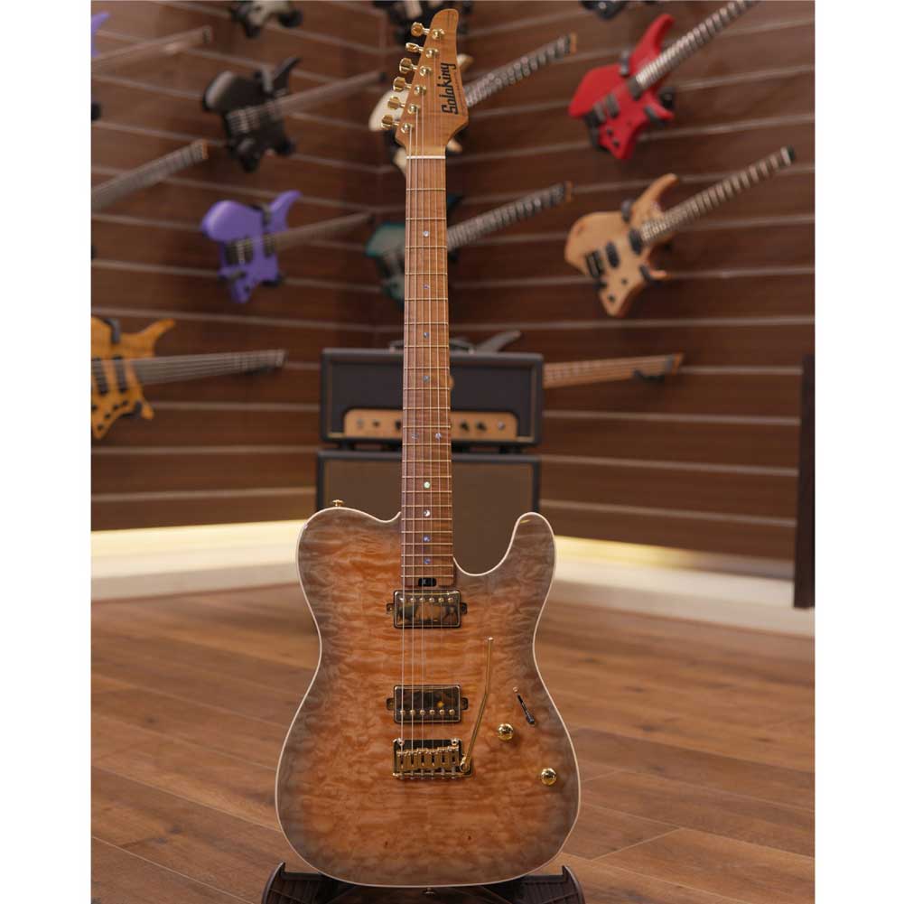 Soloking MT-1 Custom 22 FMN Elite with Roasted Flame Maple Neck in Feather Burst with Gig Bag Soloking MT-1 Custom 22 FMN Elite with Roasted Flame Maple Neck in Feather Burst with Gig Bag