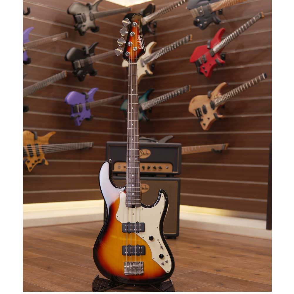 Soloking MJ-1 3TS Classic Bass in 3 Tone Sunburst with Roasted Maple Neck and Rosewood Fretboard with Gig Bag