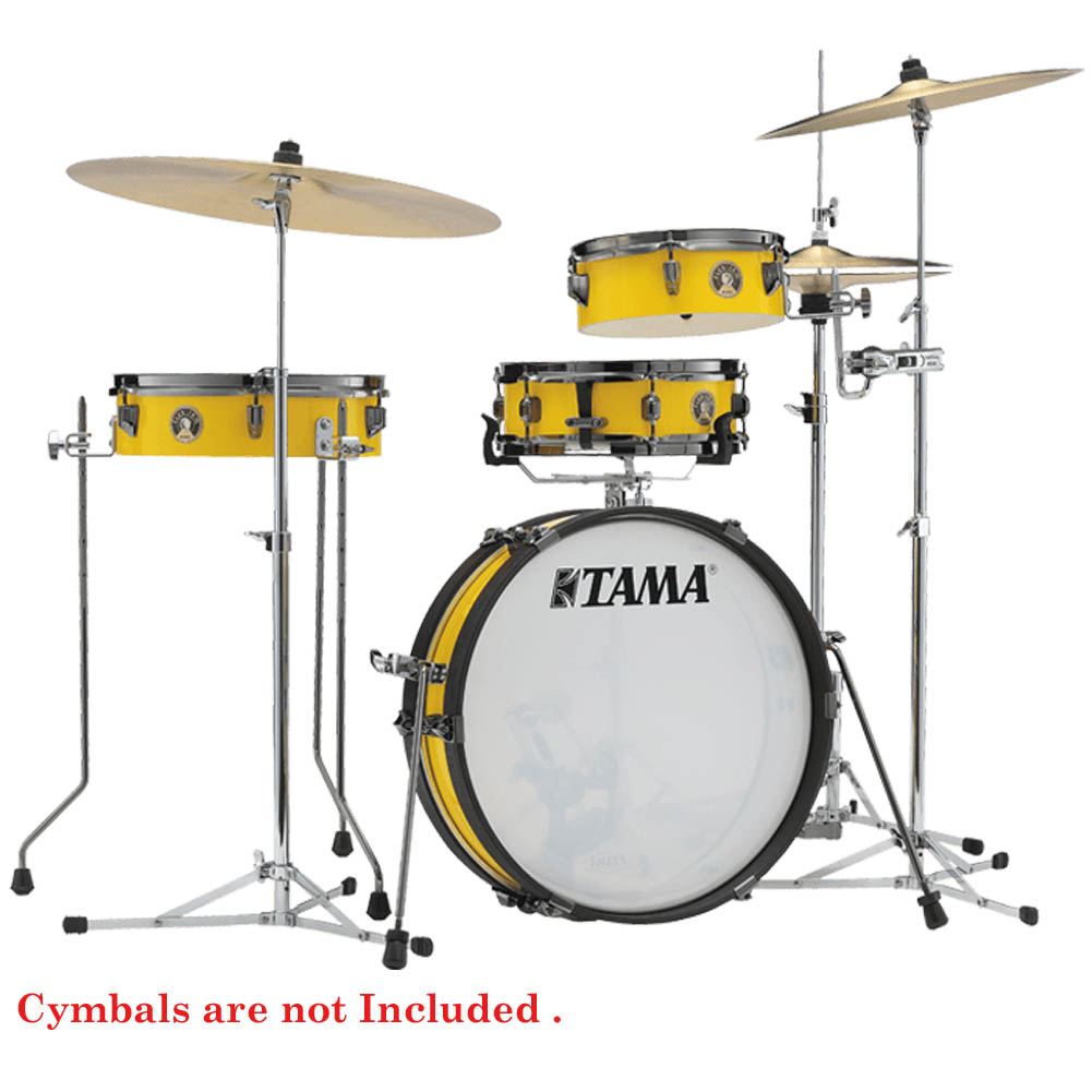 Tama Club Jam LJK48PBN ELY Pancake Kit Unicolor Wrap Finish 4 Pcs Drum Kit