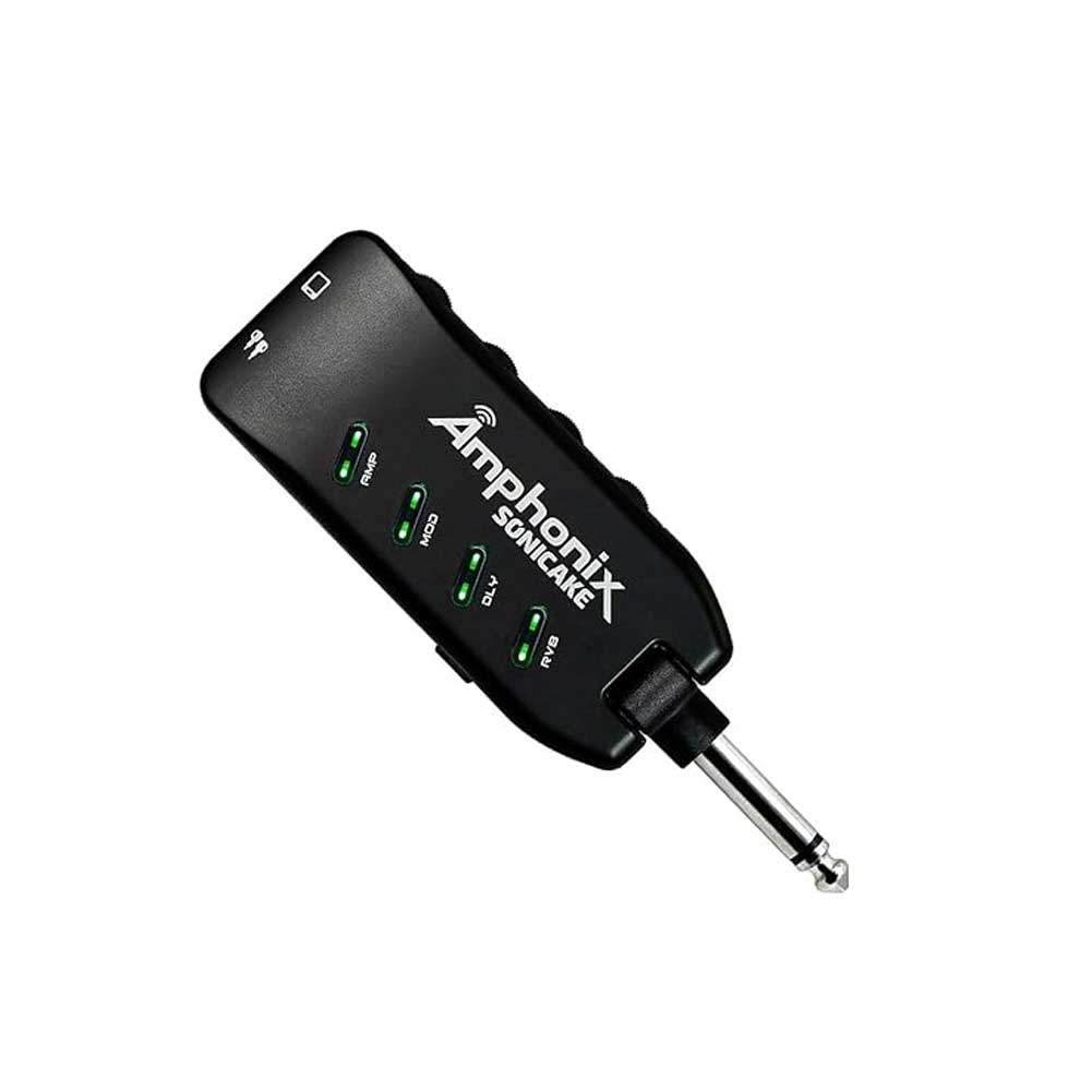 SONICAKE QAP-10 Amphonix Plug-in USB Chargable Portable Pocket Guitar Bass Headphone Amp Carry-On Bluetooth Bedroom Multi-Effects