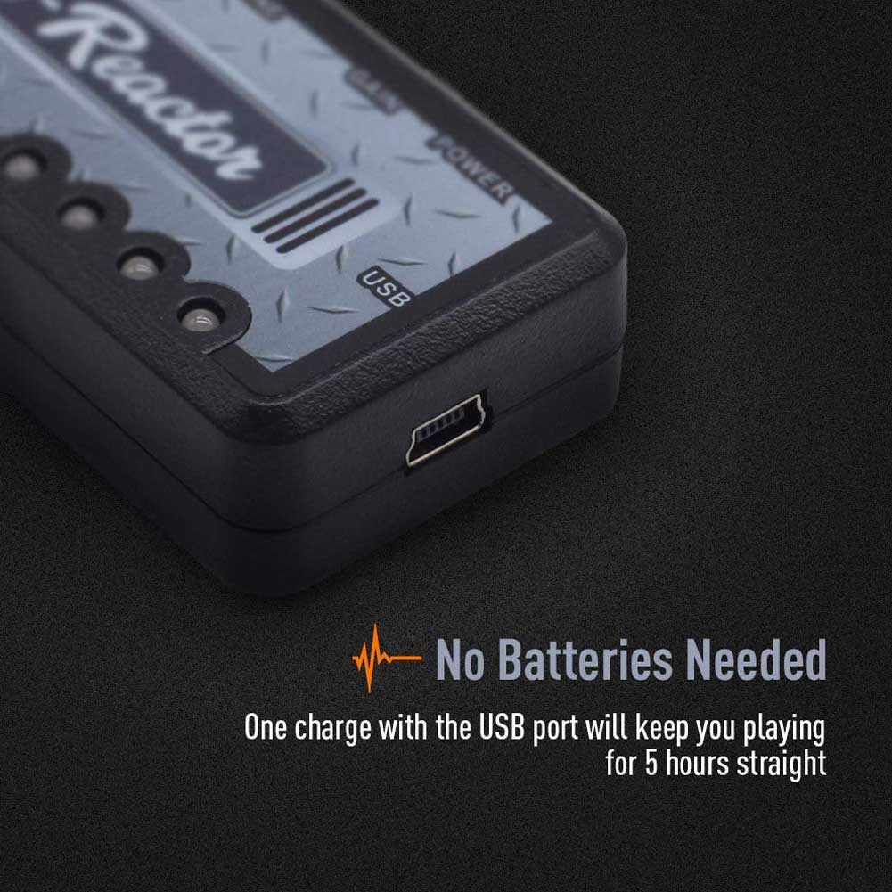 SONICAKE QAP-5 US Classic BI Read Guitar Headphone Amp Plug-in USB Chargable Portable Pocket Guitar Headphone Amplifier US Style High Gain Tone with Delay Carry-On Bedroom Effects