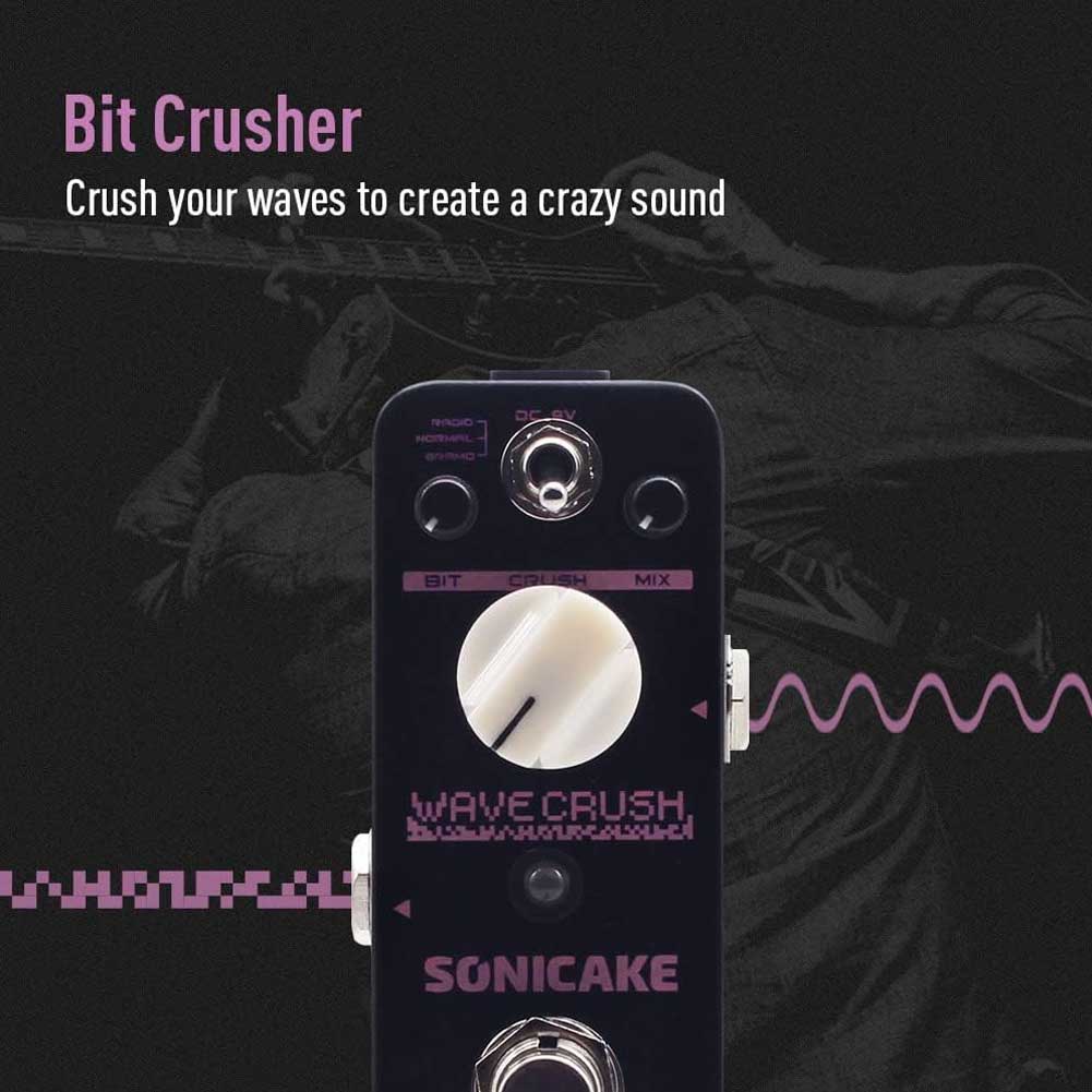 SONICAKE QSS-20 Wave Crush Digital Bitcrusher Reducer Guitar Effects Pedal Synth Synthesizer LoFi True Bypass