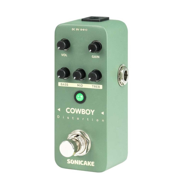 SONICAKE QSS-25 Cowboy Distortion Guitar Pedal, Mini High Gain