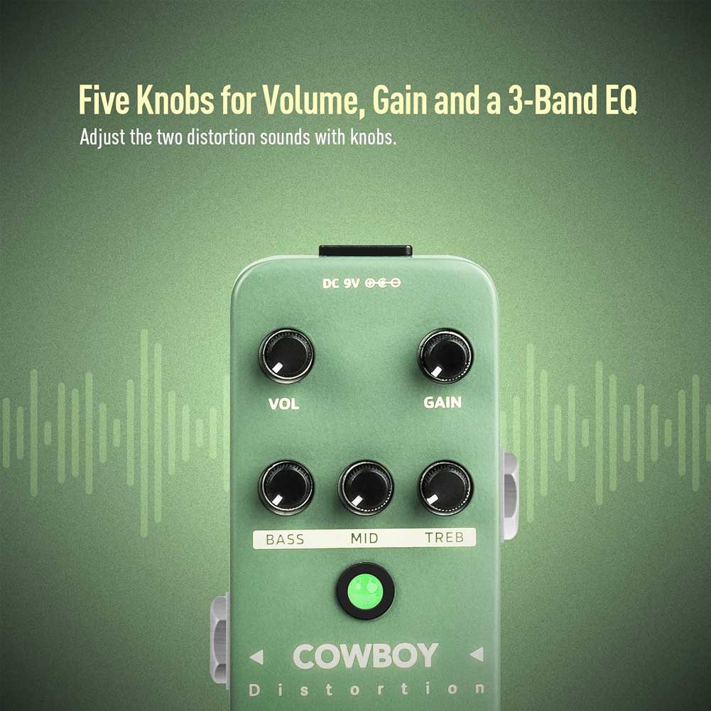 SONICAKE QSS-25 Cowboy Distortion Guitar Pedal, Mini High Gain Distortion Pedal for Electric Guitar and Bass, 2 Modes, Heavy Duty Metal Footswitch, True Bypass SONICAKE QSS-25 Cowboy Distortion Guitar Pedal, Mini High Gain Distortion Pedal for Electric Guitar and Bass, 2 Modes, Heavy Duty Metal Footswitch, True Bypass