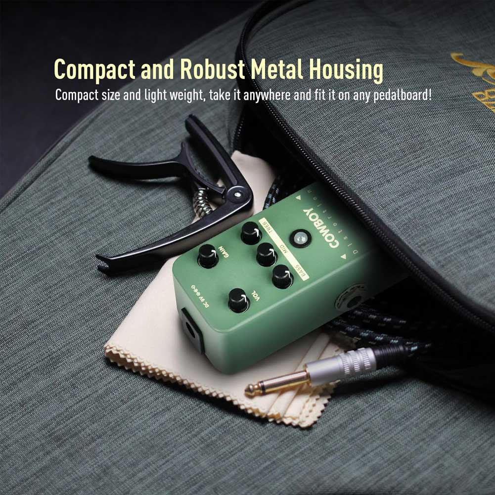 SONICAKE QSS-25 Cowboy Distortion Guitar Pedal, Mini High Gain Distortion Pedal for Electric Guitar and Bass, 2 Modes, Heavy Duty Metal Footswitch, True Bypass SONICAKE QSS-25 Cowboy Distortion Guitar Pedal, Mini High Gain Distortion Pedal for Electric Guitar and Bass, 2 Modes, Heavy Duty Metal Footswitch, True Bypass