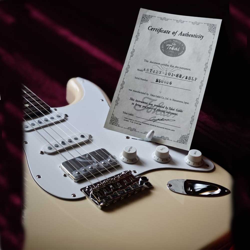 Tokai AST423-101-SH-RW SLP Classic S-Style HSS with PAF Bridge Pickup Rosewood Fingerboard Made in Japan with Hardcase