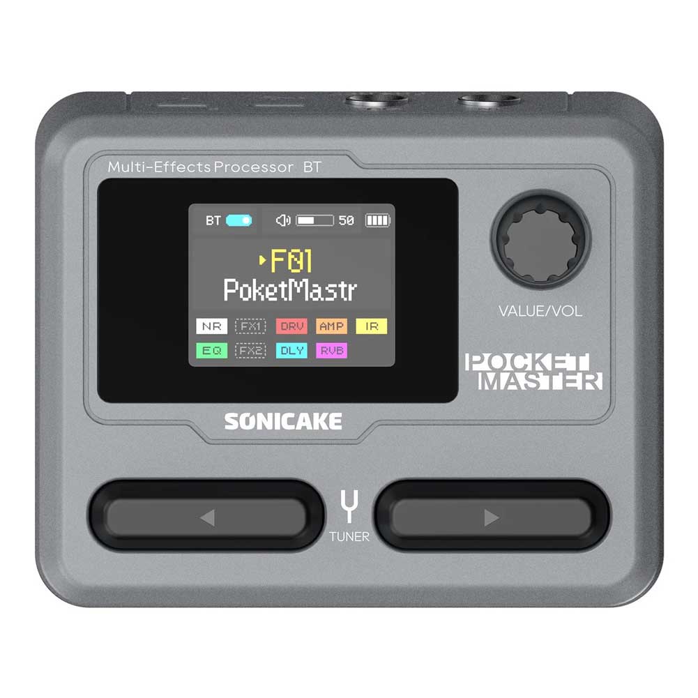 SONICAKE QME-10 BK Pocket Master Compact Guitar Multi Effects Processor with Built-in lithium battery