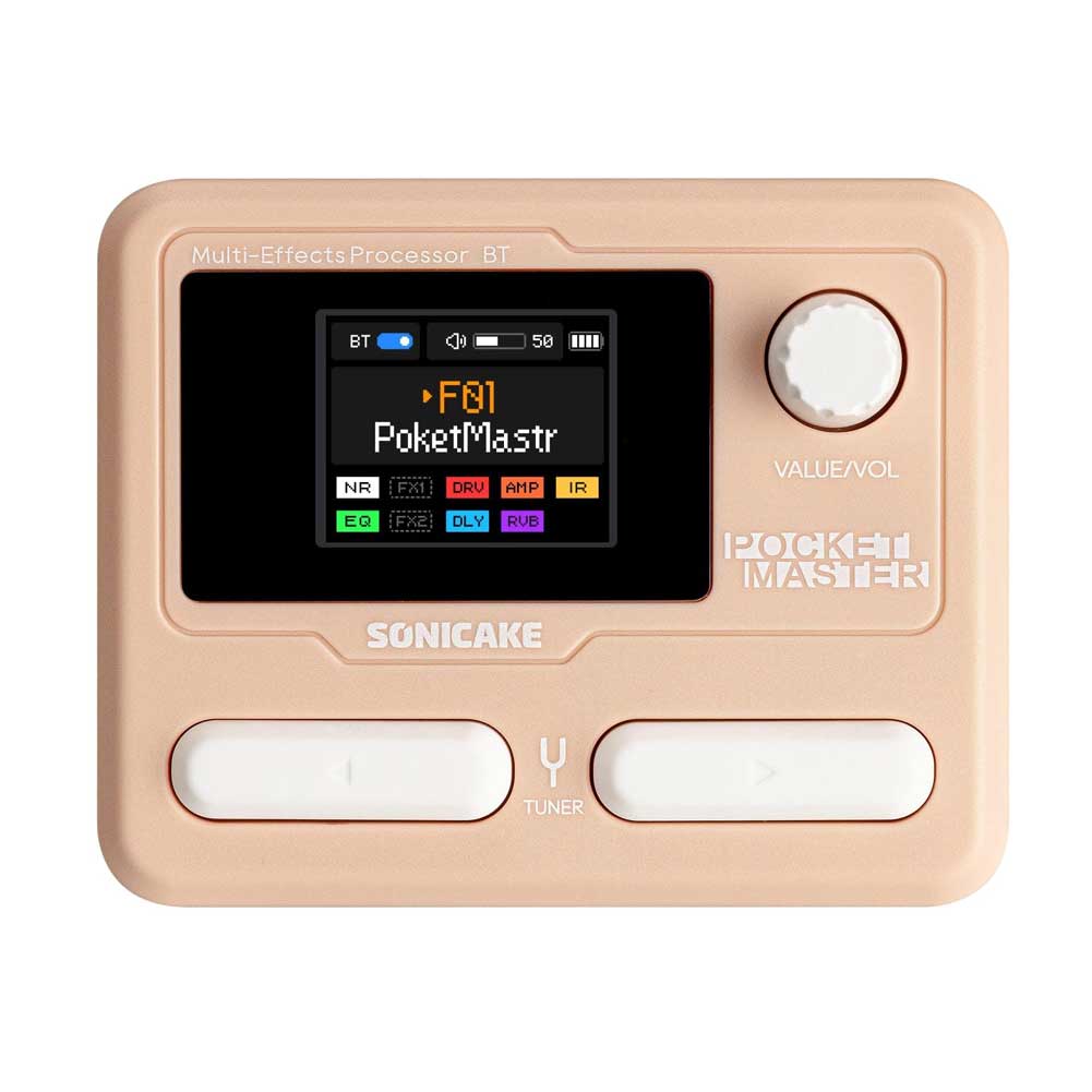SONICAKE QME-10 PK Pocket Master Compact Guitar Multi Effects Processor with Built-in lithium battery