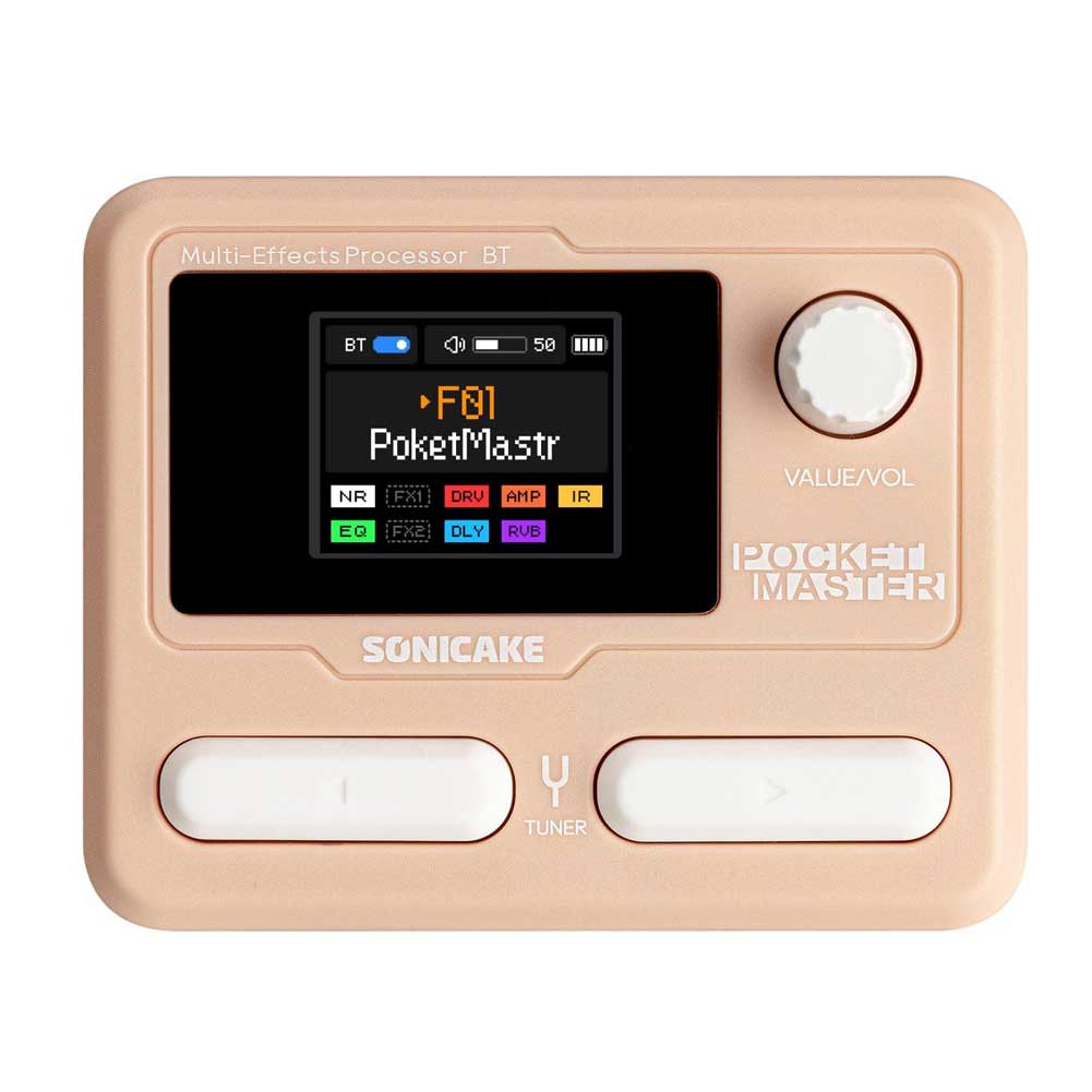 SONICAKE QME-10 PK Pocket Master Compact Guitar Multi Effects Processor with Built-in lithium battery