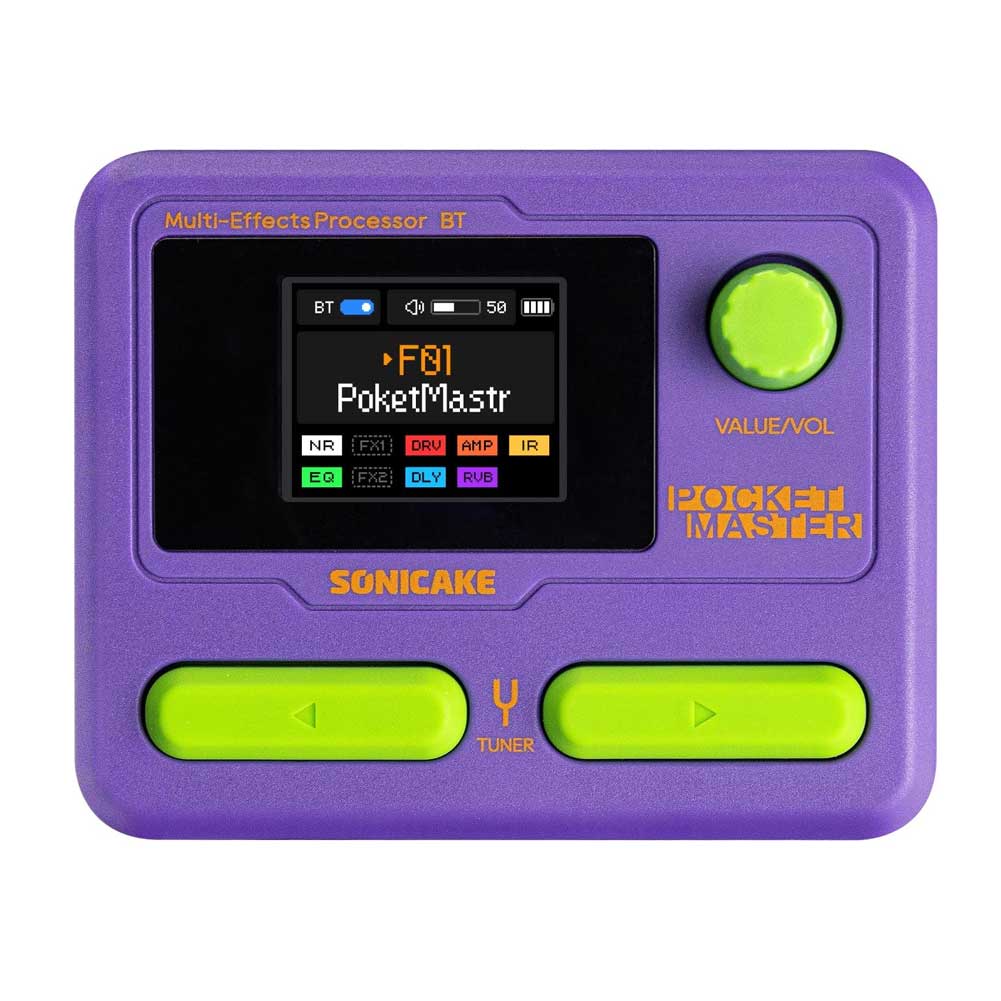 SONICAKE QME-10 PP Pocket Master Compact Guitar Multi Effects Processor with Built-in lithium battery