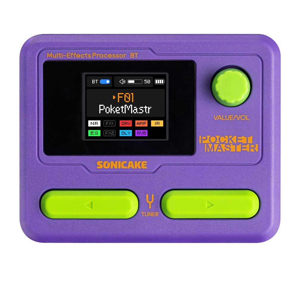 SONICAKE QME-10 PP Pocket Master Compact Guitar Multi Effects Processor with Built-in lithium battery