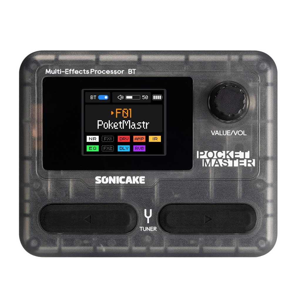 SONICAKE QME-10 TBK Pocket Master Compact Guitar Multi Effects Processor with Built-in lithium battery