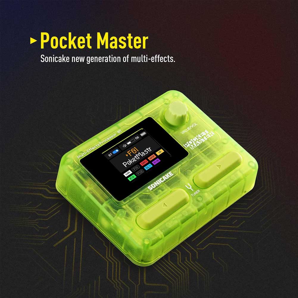 SONICAKE QME-10 TGN Pocket Master Compact Guitar Multi Effects Processor with Built-in lithium battery