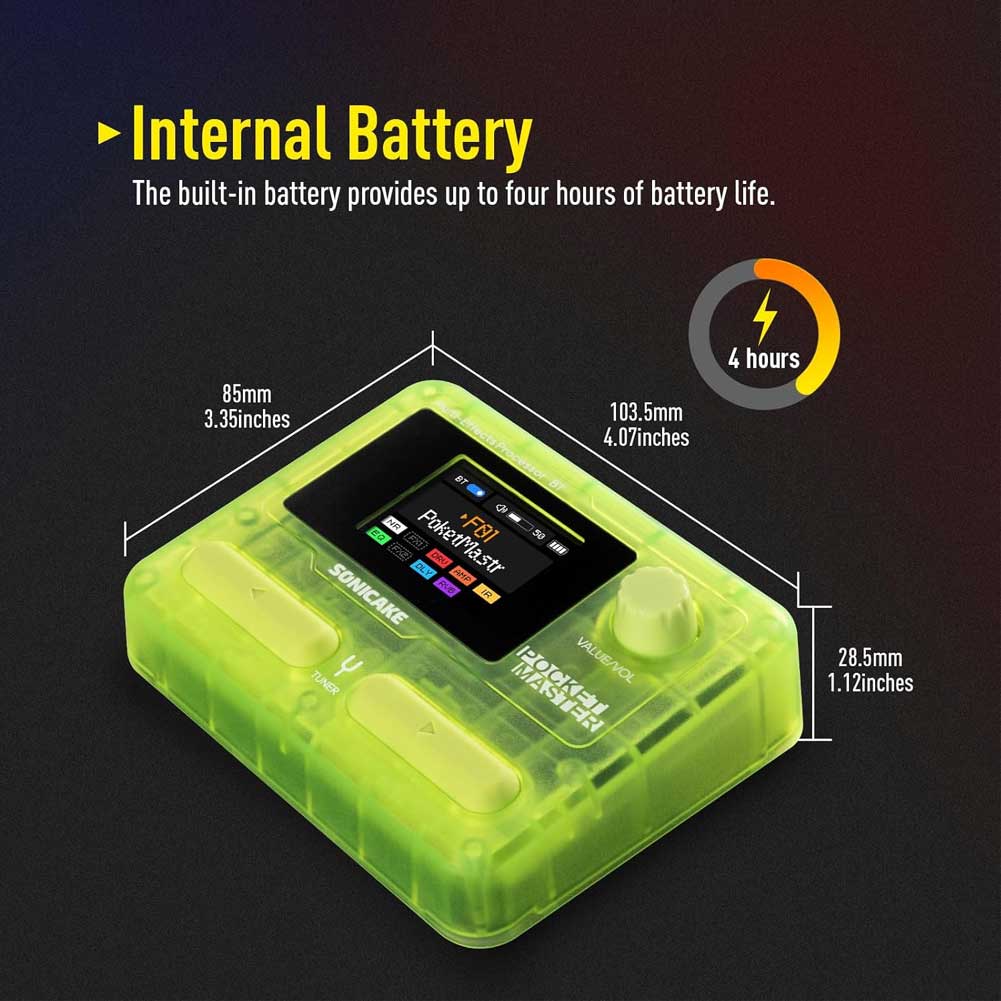 SONICAKE QME-10 TGN Pocket Master Compact Guitar Multi Effects Processor with Built-in lithium battery