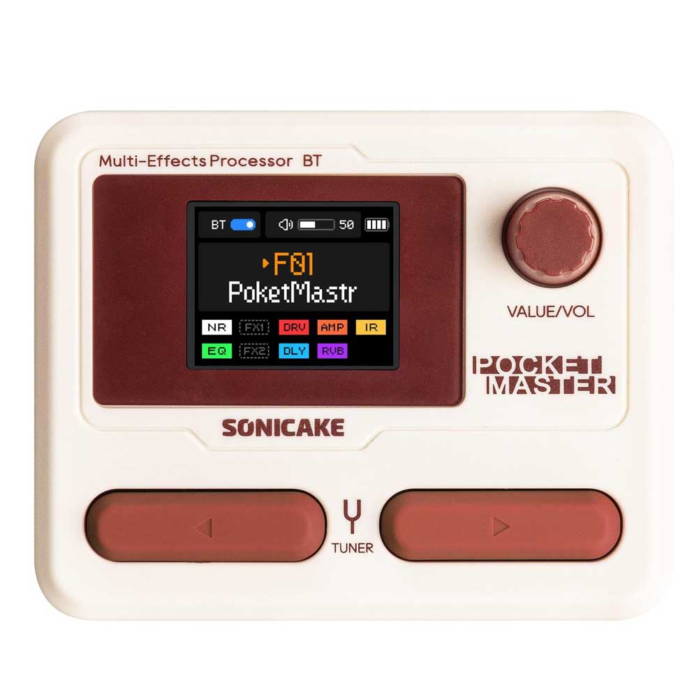 SONICAKE QME-10 WH Pocket Master Compact Guitar Multi Effects Processor with Built-in lithium battery