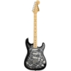 Fender Japanese Black Paisley Stratocaster Limited Edition SSS Maple Fingerboard with Gig Bag 5630102337