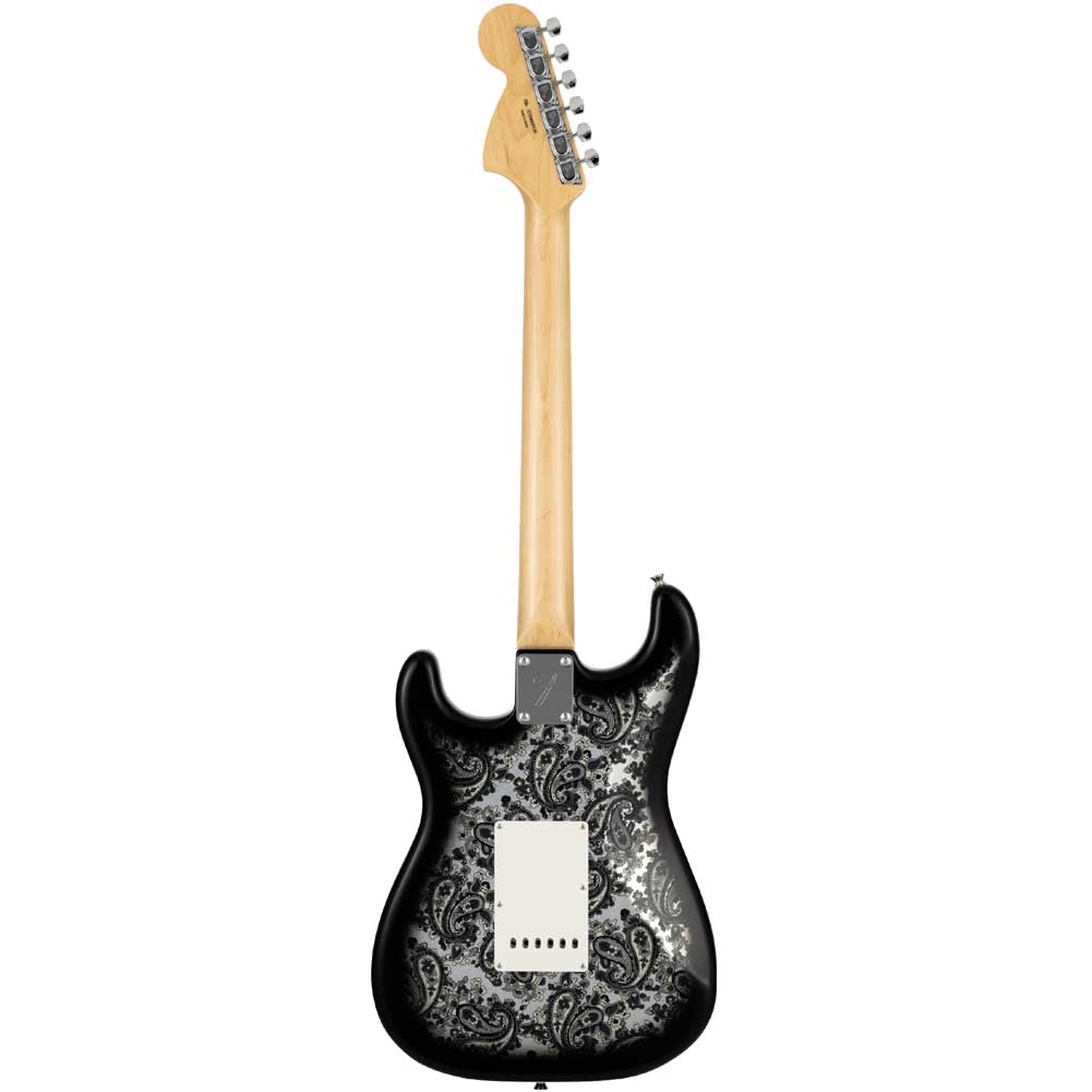 Fender Japanese Black Paisley Stratocaster Limited Edition SSS Maple Fingerboard with Gig Bag 5630102337