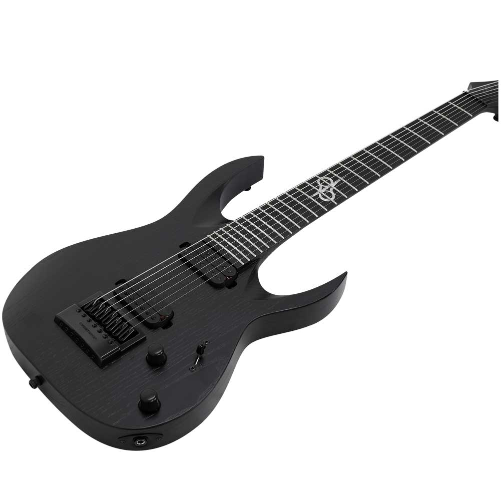 Solar A1.7BOP Artist Ltd S series A Type Black Open Pore Matte Electric Guitar 7 String with Gig Bag