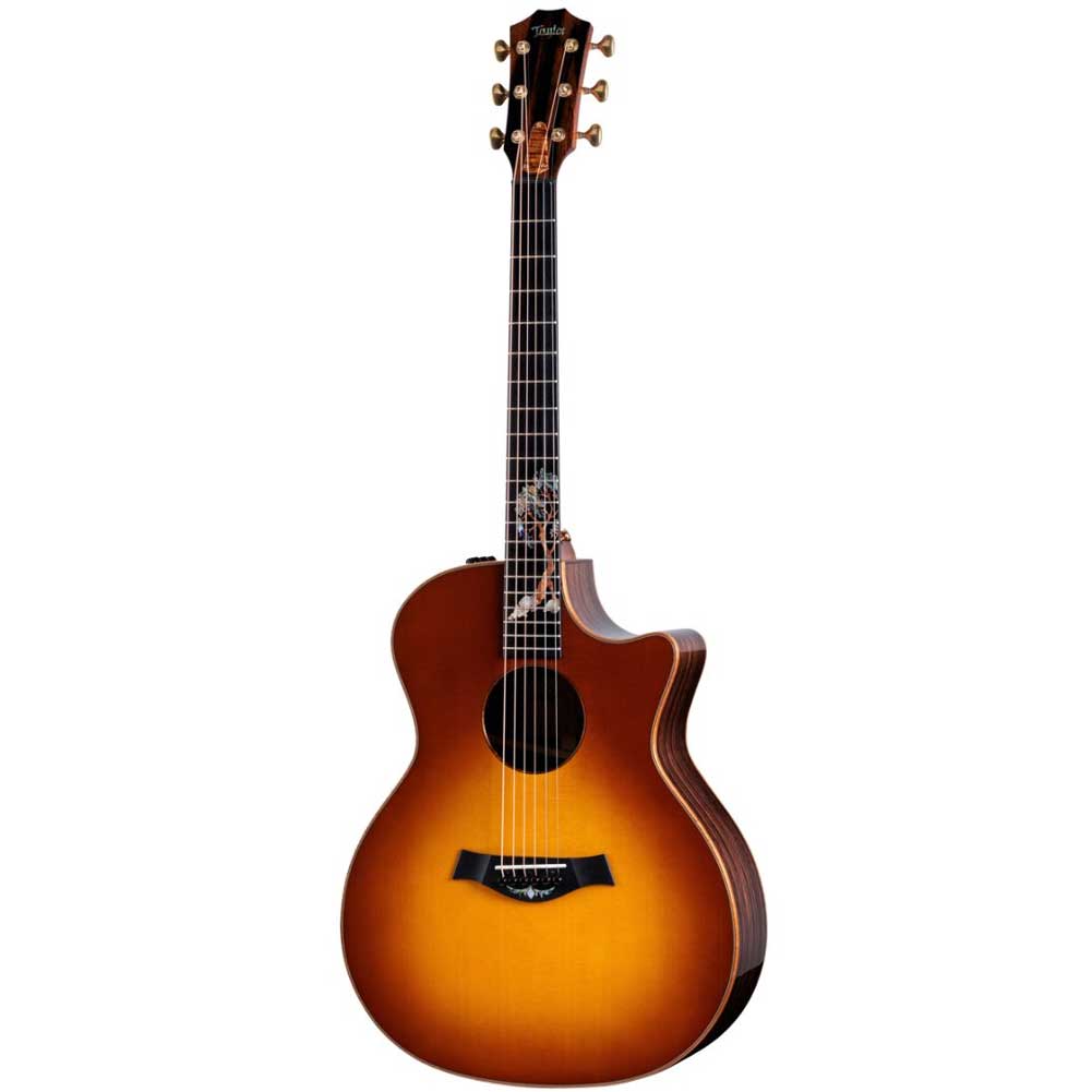 Taylor Custom #34 C14ce B4034 Grand Auditorium Expression System 2 with TaylorSense Electro Acoustic Guitar with Taylor Deluxe Brown Hardshell Case