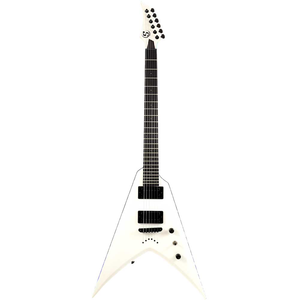 Solar VB4.6W S series VB Type White Electric Guitar 6 String with Gig Bag Solar VB4.6W S series VB Type White Electric Guitar 6 String with Gig Bag
